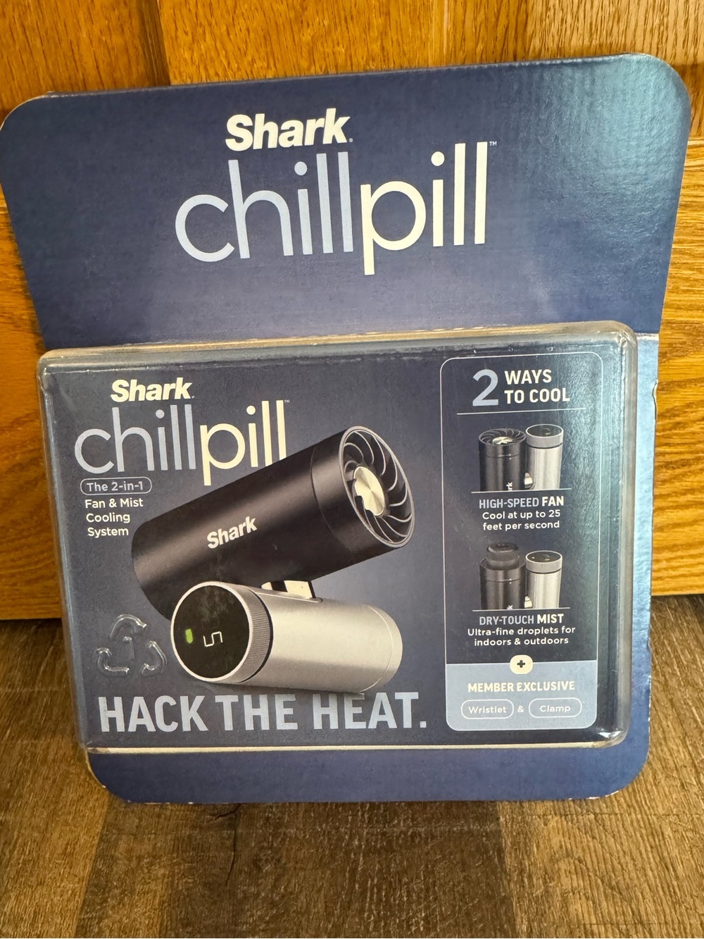 NEW Shark ChillPill 2-in-1 Portable Fan & Dry Mist Cooling System FA025